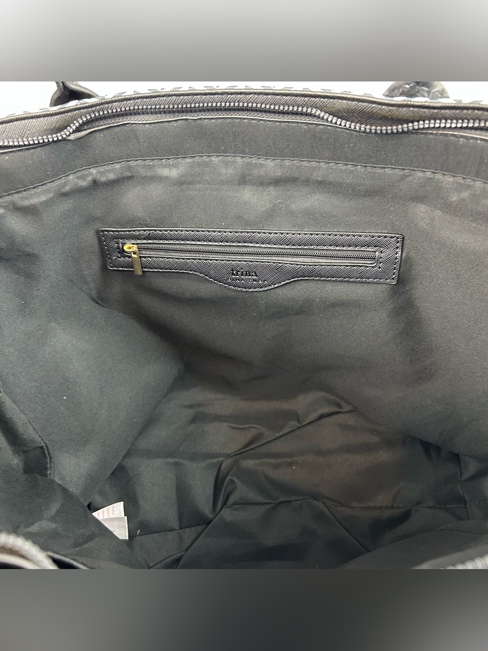 *NEW* Trina Turk Double Handle Tote Satchel Herringbone Pattern Vegan Leather - Picture 9 of 14